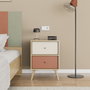 Hanah Home Mesita de Noche Tkm-920-Fx-1 con 2 Cajones - 44x61x44 cm